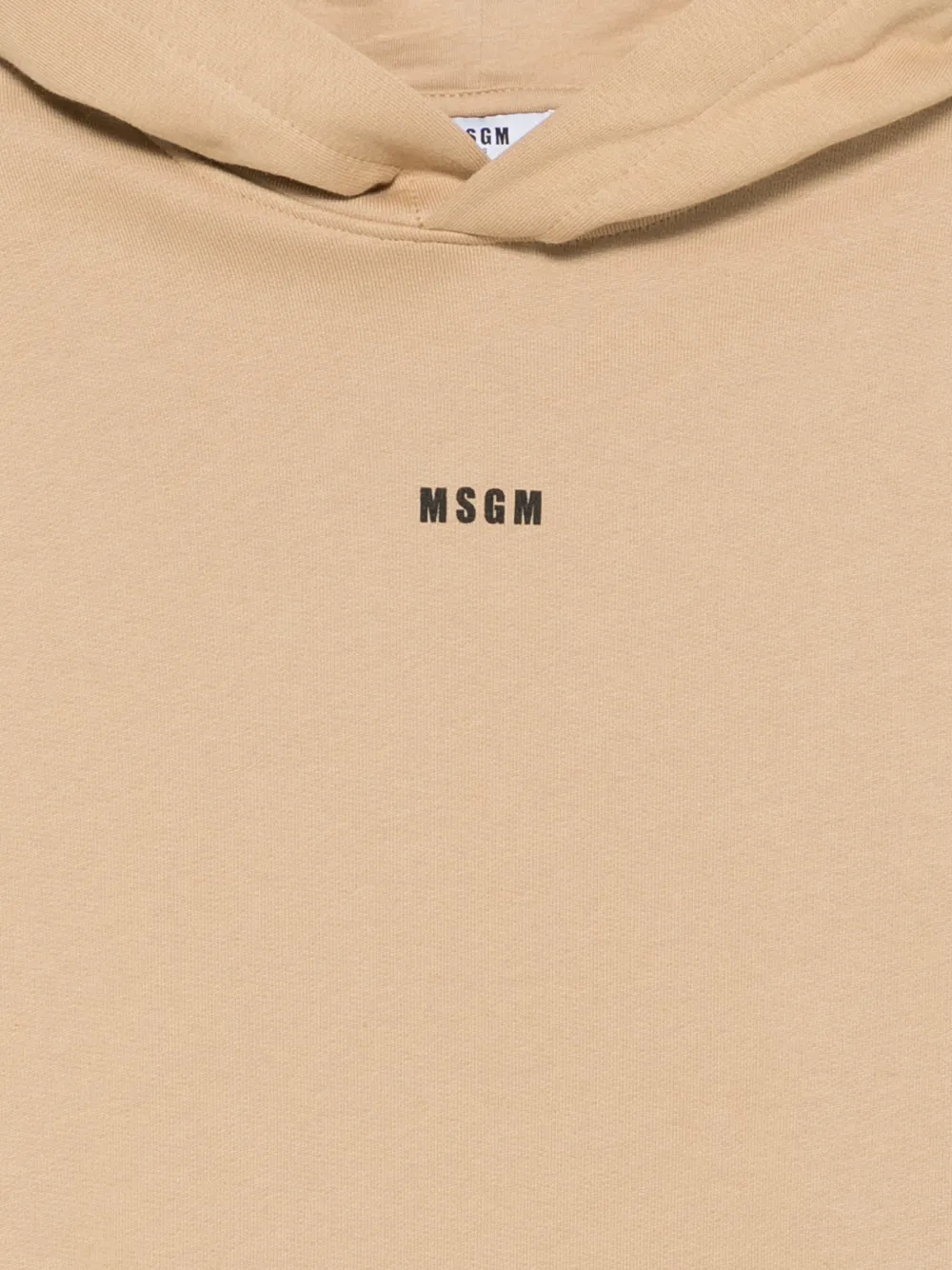 MSGM Kids Hoodie met logoprint Beige