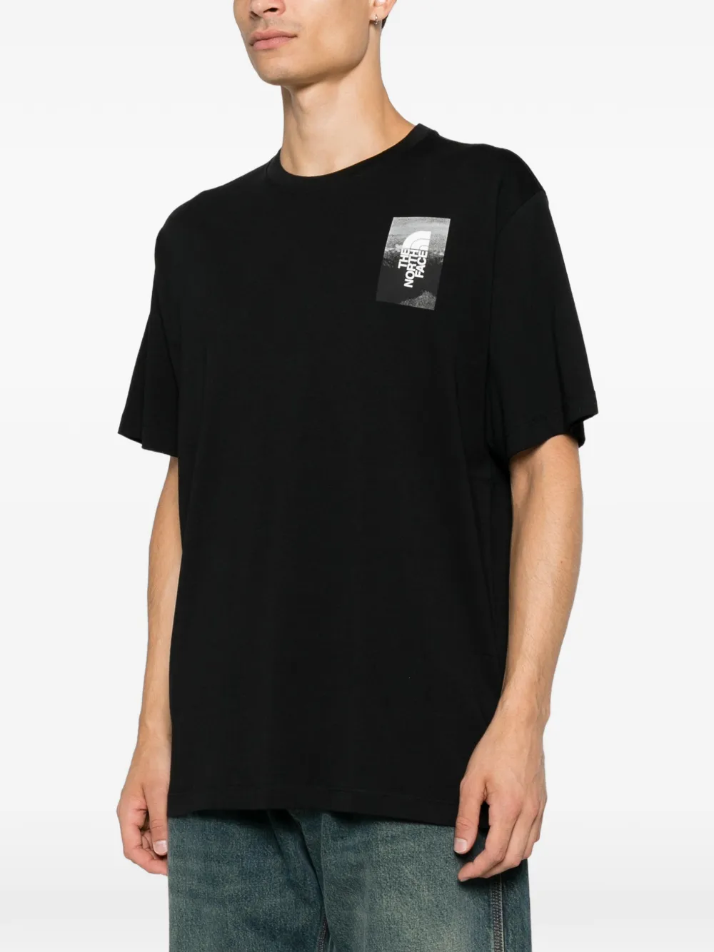 The North Face T-shirt met grafische print Zwart