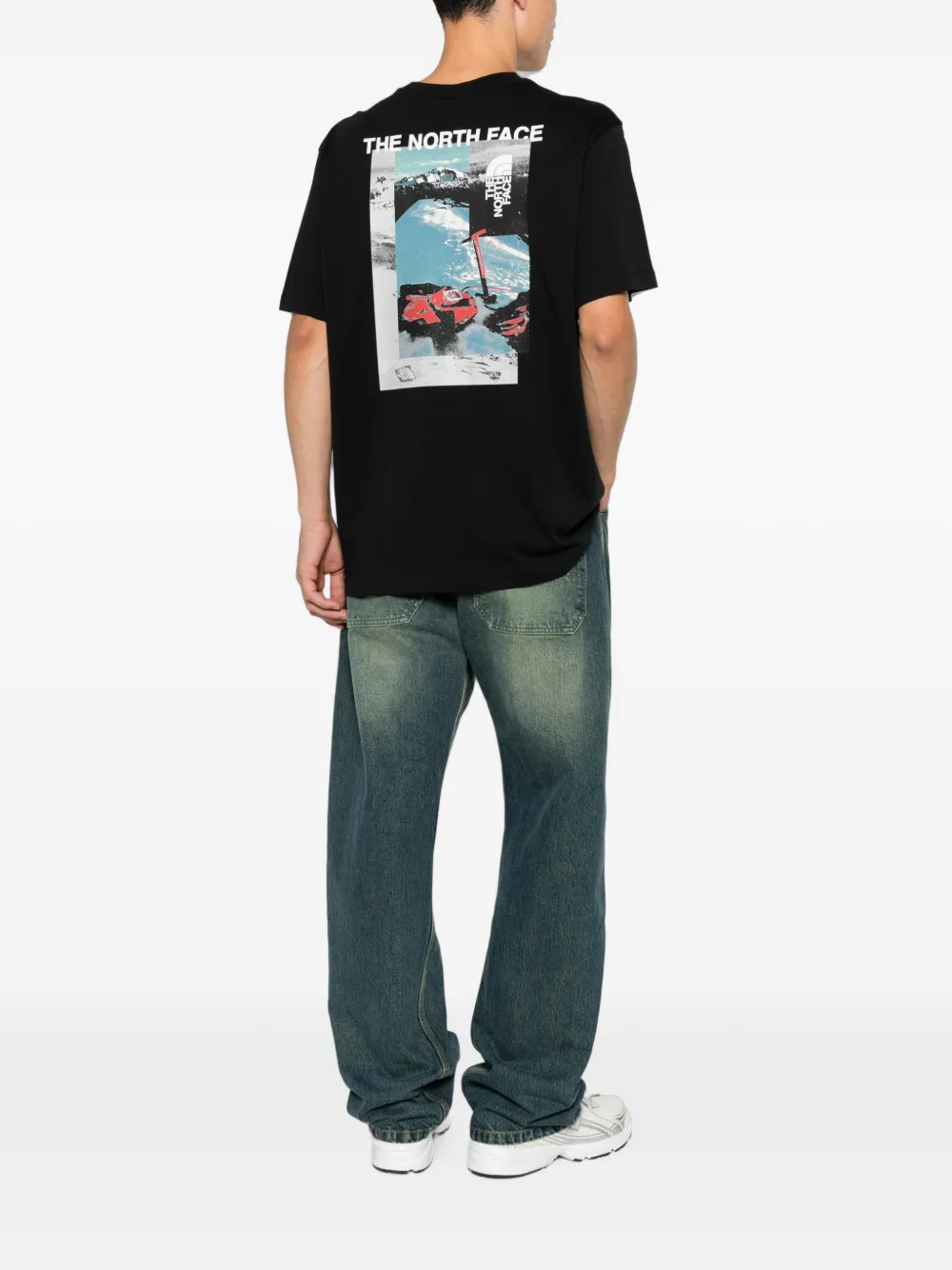The North Face T-shirt met grafische print Zwart