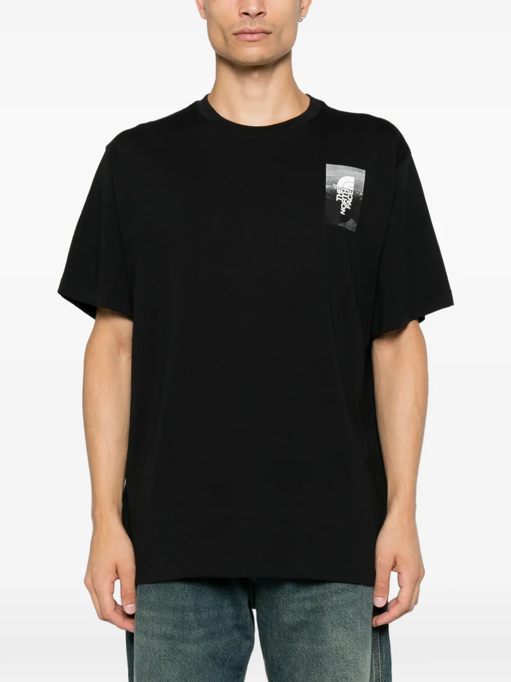The North Face T-shirt met grafische print Zwart