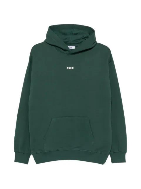 MSGM Kids logo印花口袋连帽衫