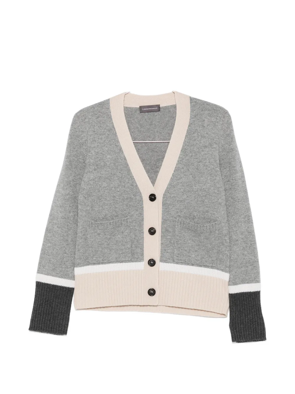 Lorena Antoniazzi colour-block button-up cardigan - Grigio
