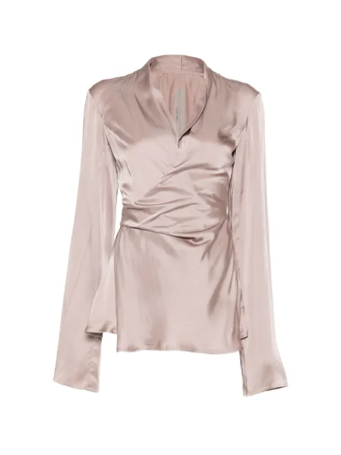 Rick Owens draped long-sleeve top