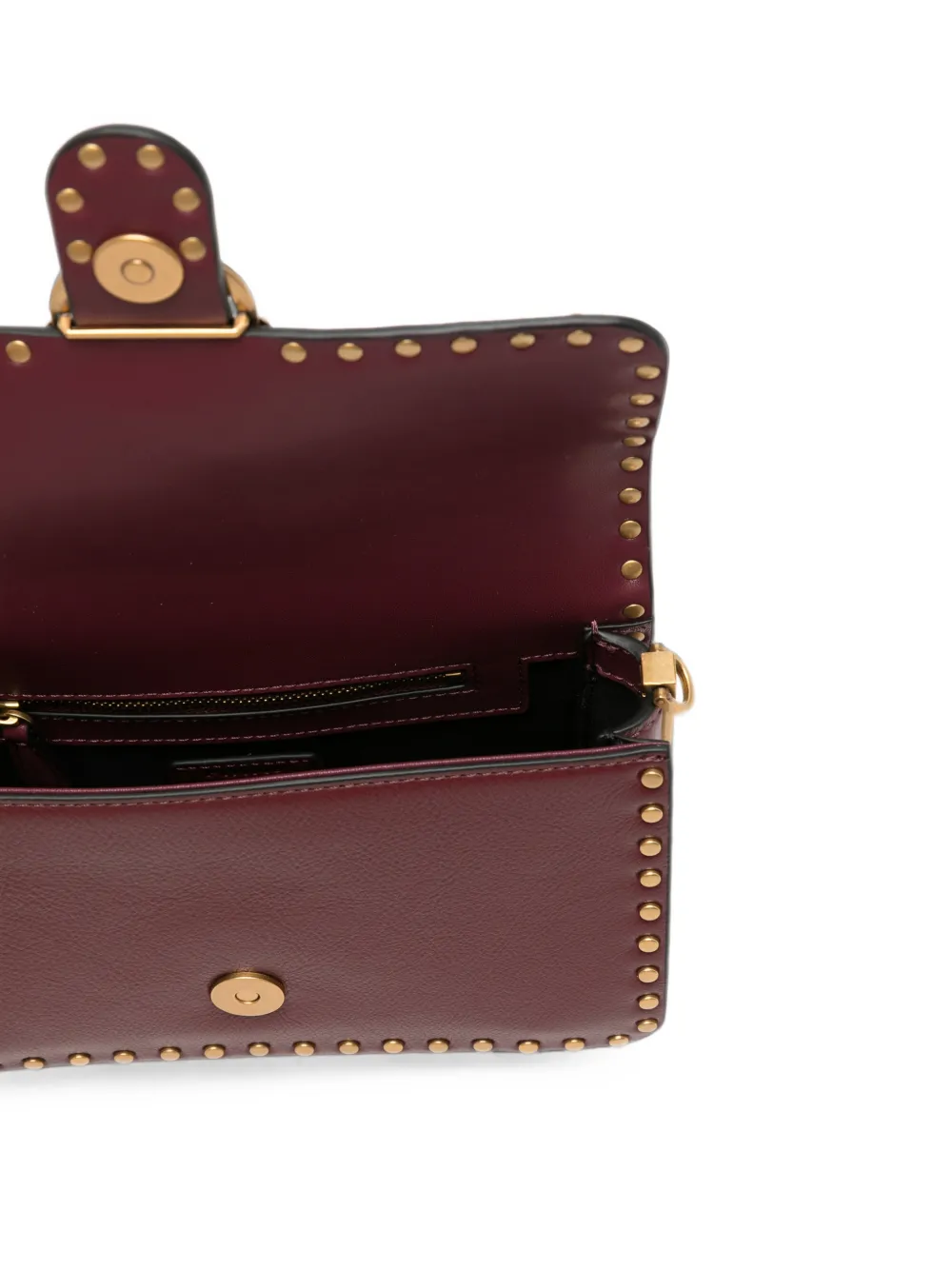 PINKO Kleine Love Birds schoudertas verfraaid met studs Rood