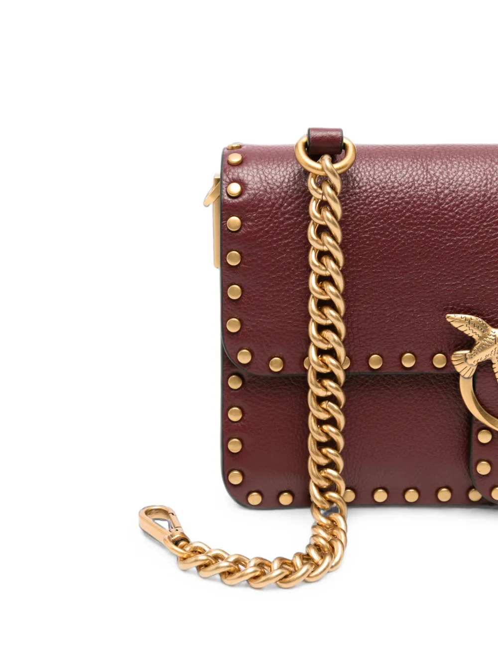PINKO Kleine Love Birds schoudertas verfraaid met studs Rood