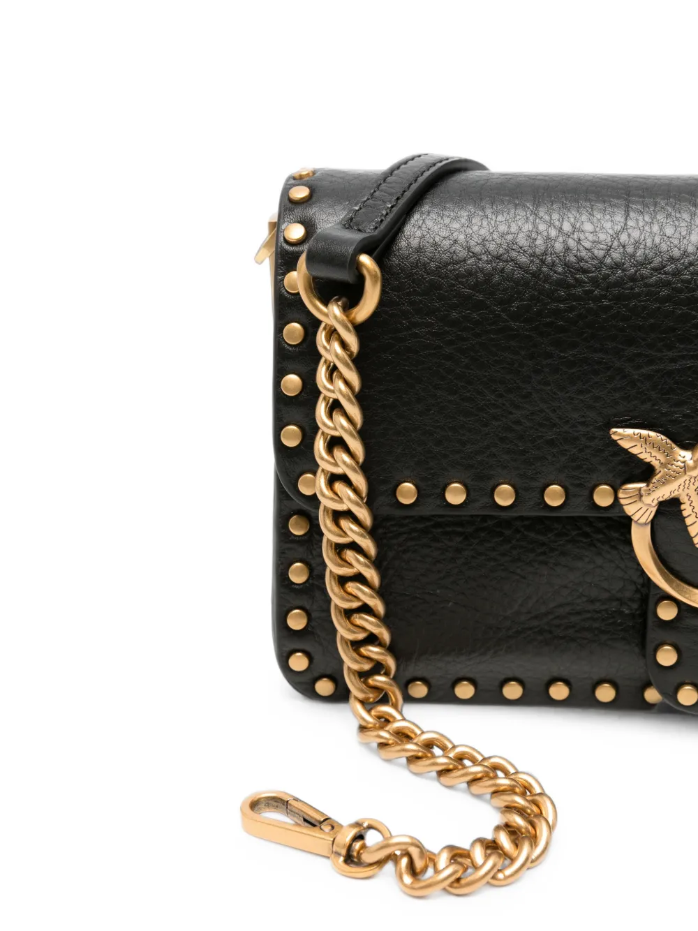 PINKO Love One schoudertas met studs Zwart