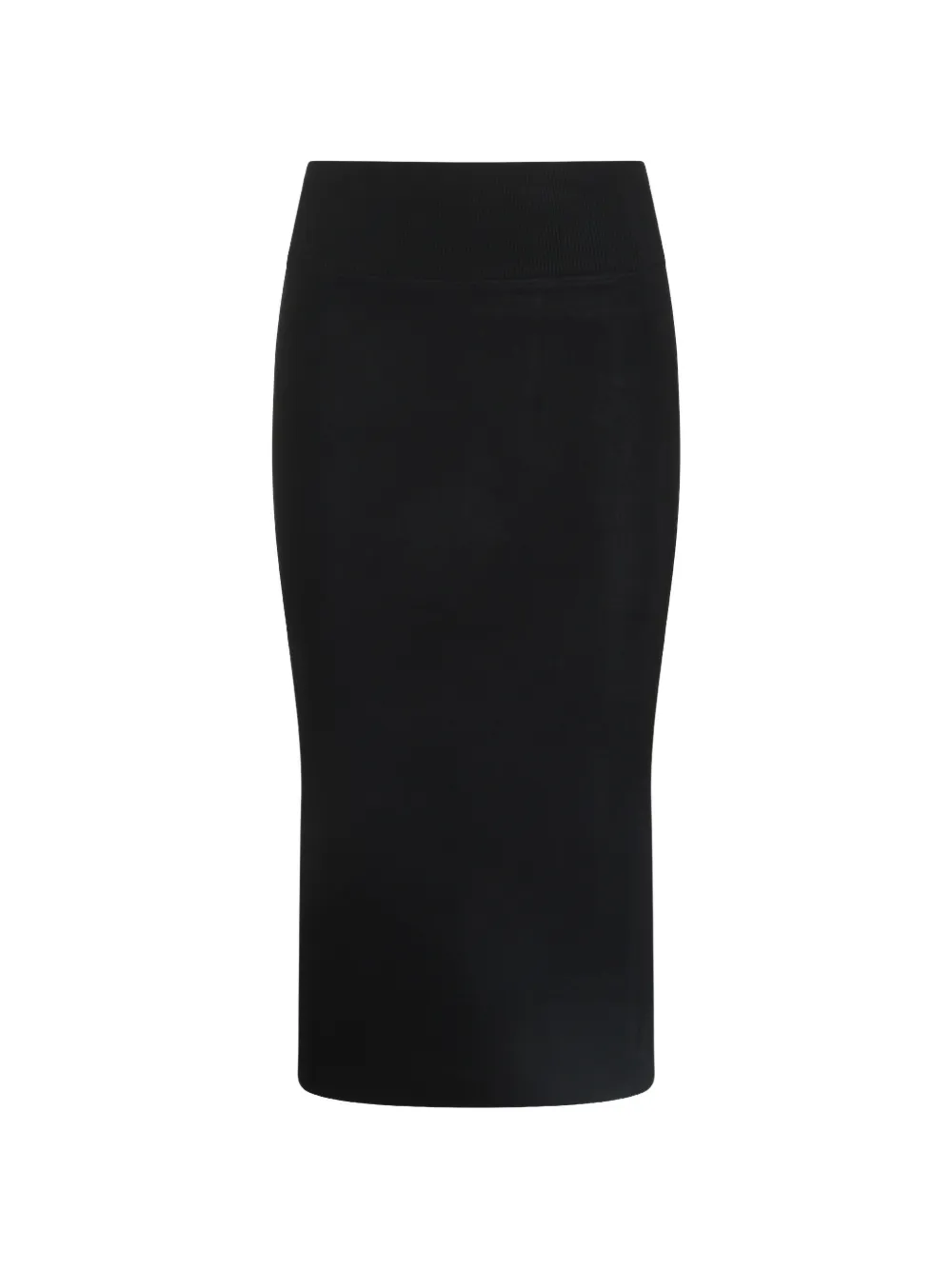 Thom Krom ribbed-waistband midi skirt - Nero