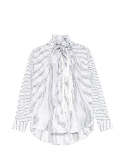 BONBOM stripe-print drawstring-neck shirt