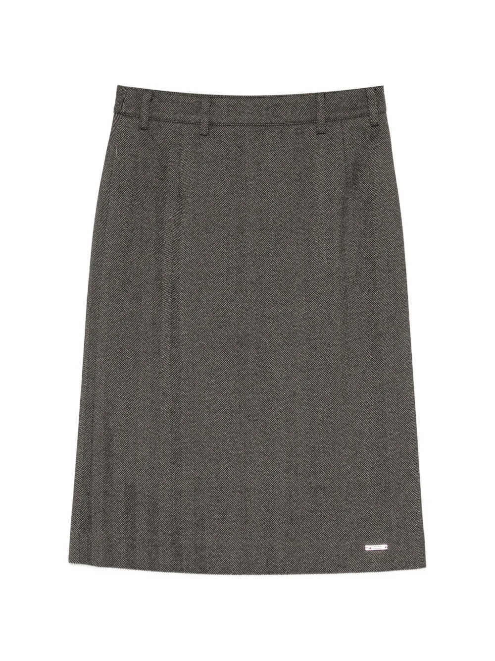 BONBOM herringbone-pattern skirt