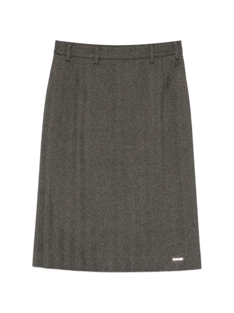 BONBOM herringbone-pattern skirt