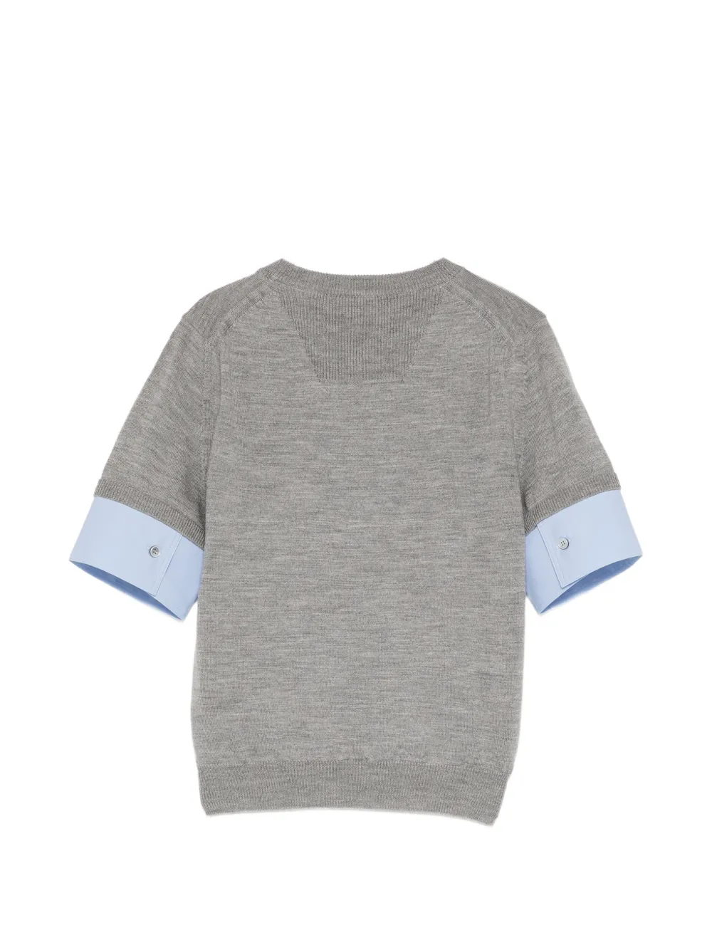 Juun.J Top met korte mouwen en argyle-intarsia Grijs
