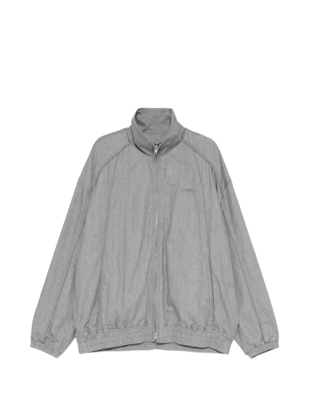 Juun.J logo-embroidered zip-fastening jacket - Grey