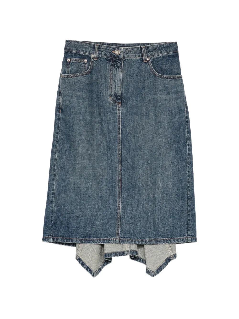 Juun.J Rok met asymmetrische vlakken Blauw