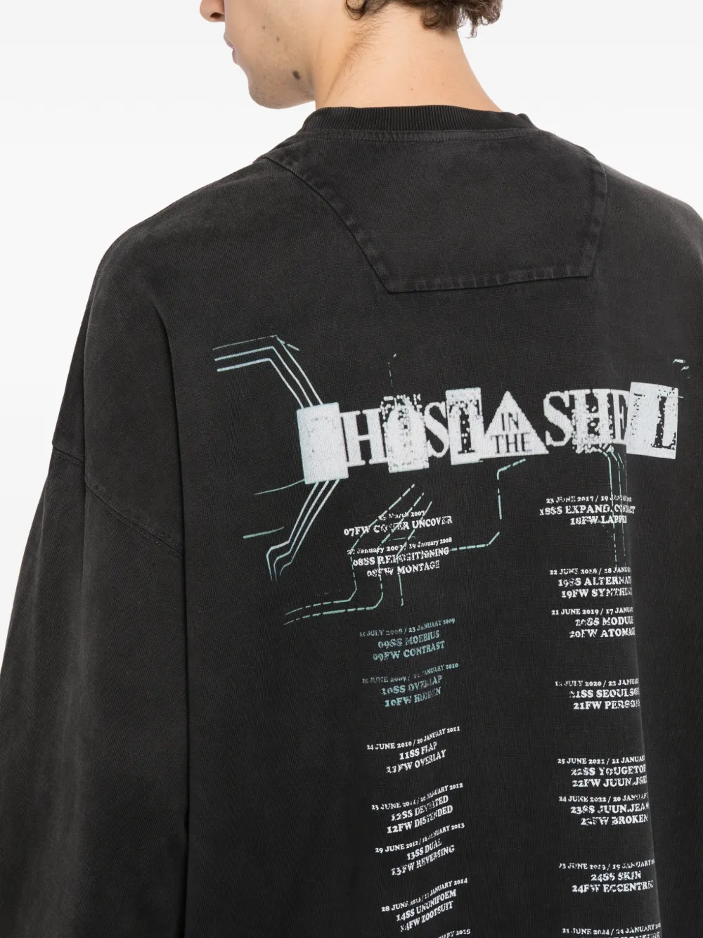 Juun.J Katoenen sweater met logoprint Zwart