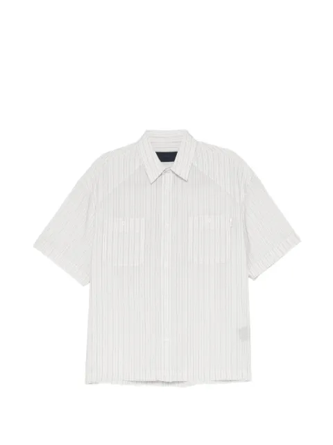 Juun.J camisa manga corta con motivo de rayas diplomáticas