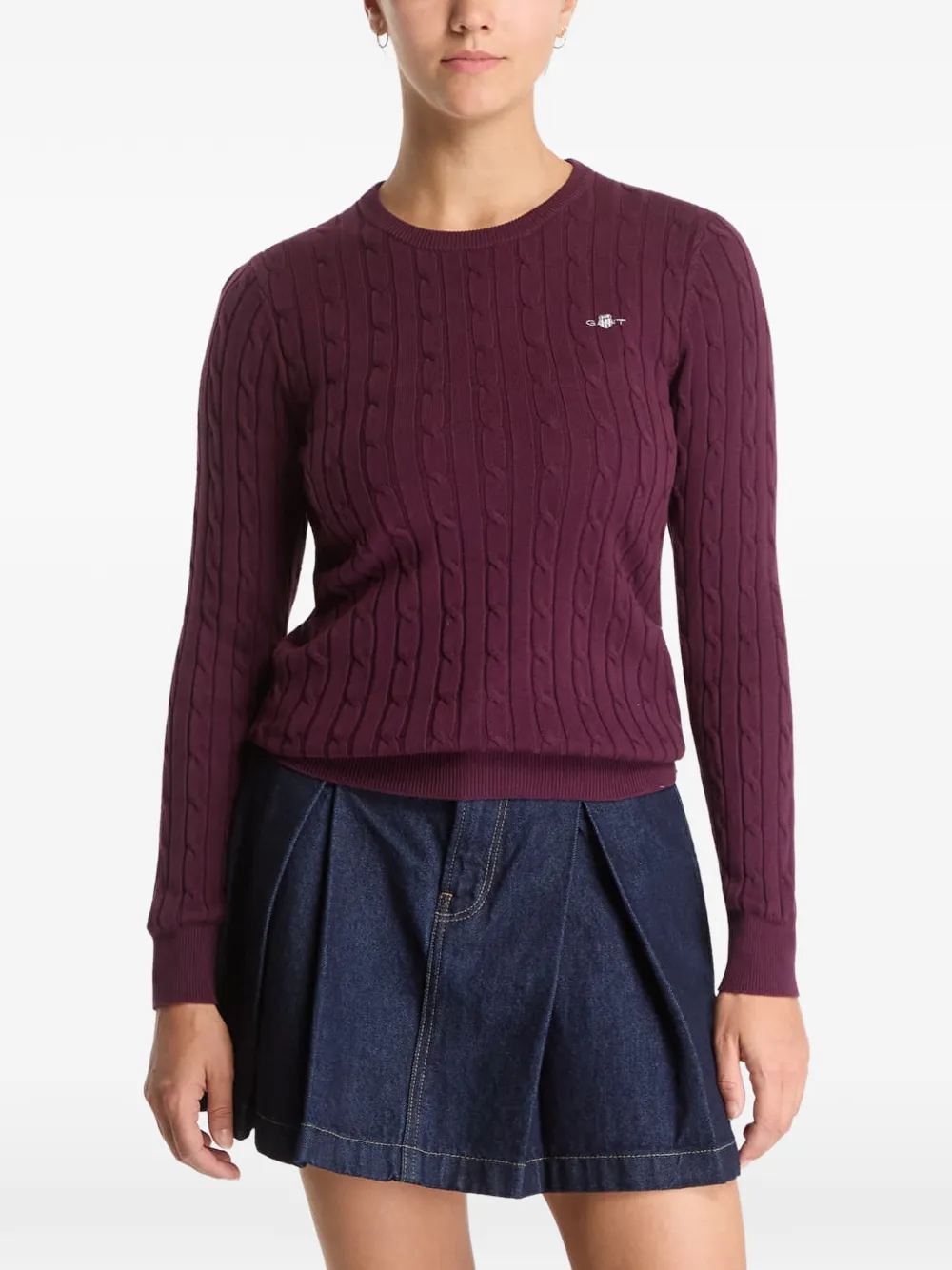 Gant cable-knit sweater - Violett