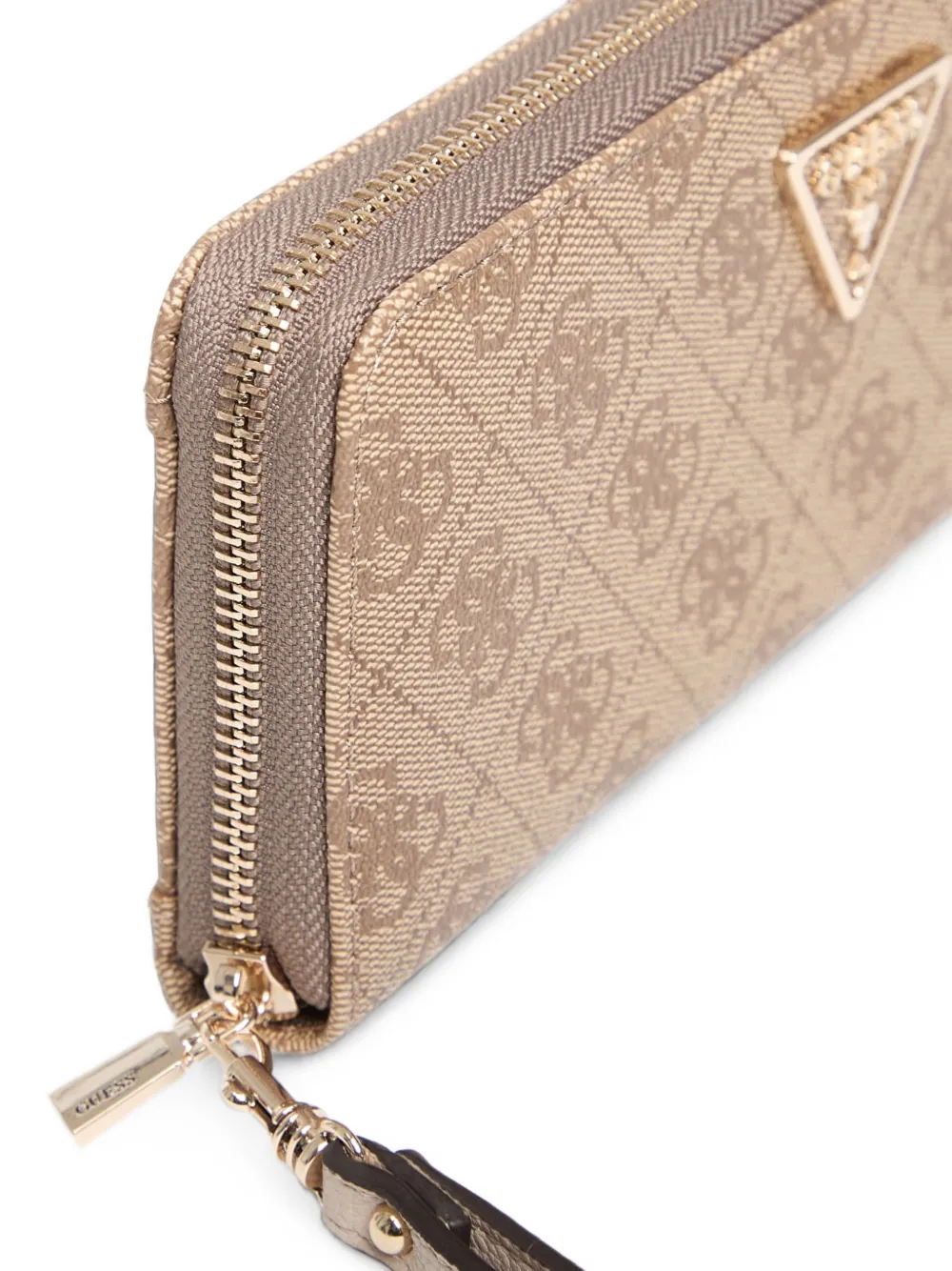 GUESS USA Laurel portemonnee met 4G monogramprint en logoplakkaat Beige