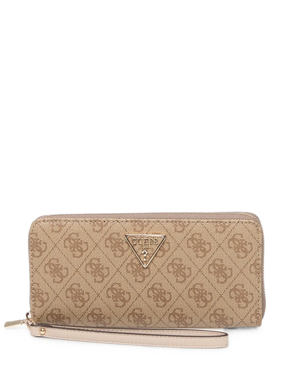 GUESS USA Laurel 4G monogram-print logo-plaque wallet - Toni neutri