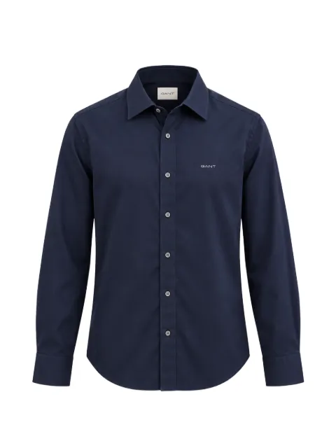 Gant logo-embroidered long-sleeve shirt
