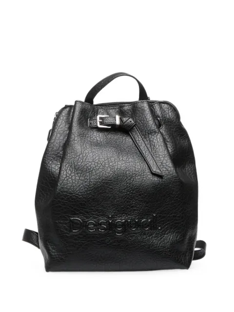 Desigual logo-embossed lace-up backpack
