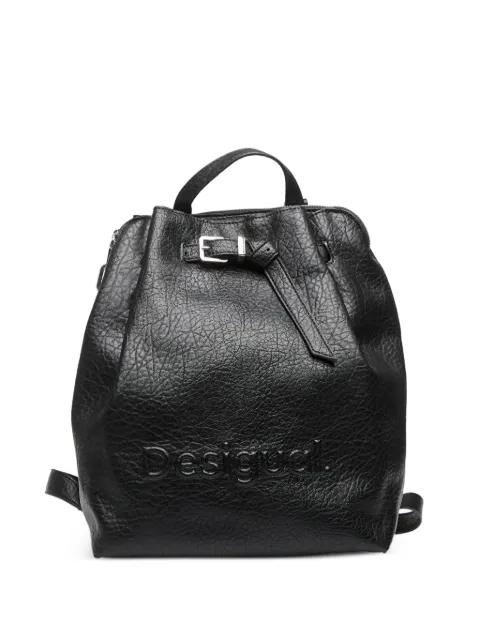 Desigual mochila con cordones y logo en relieve