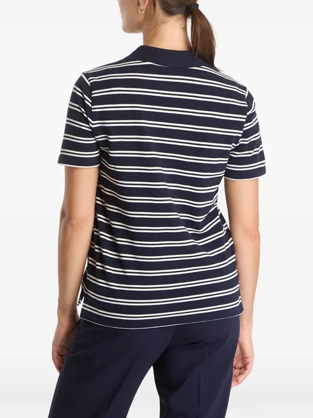 Gant horizontal-stripe polo shirt Blauw