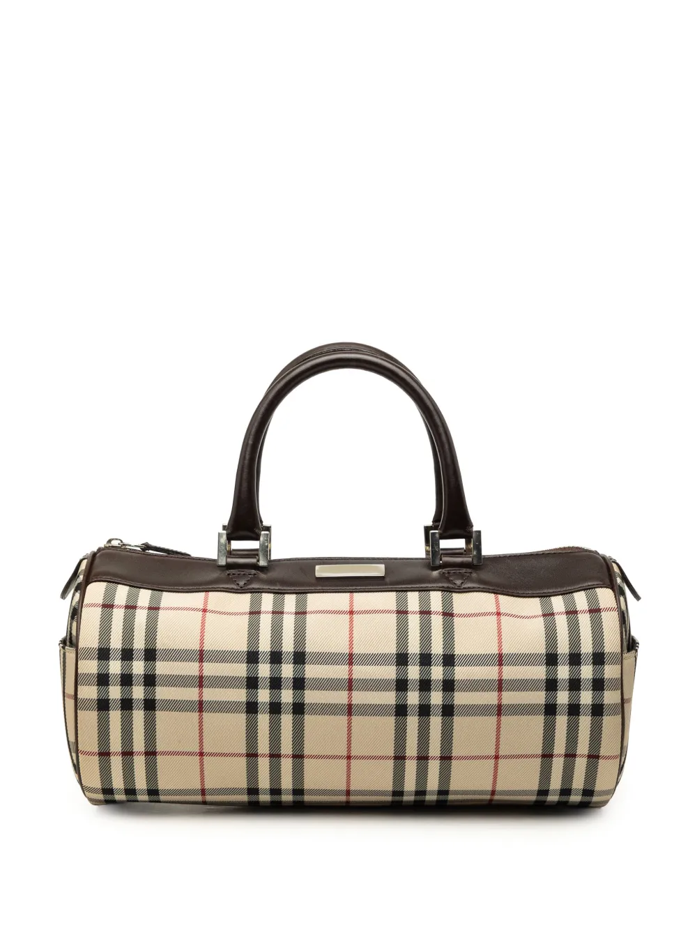 Burberry Pre-Owned 2000-2017 House Check Canvas Barrel handbag - Nude