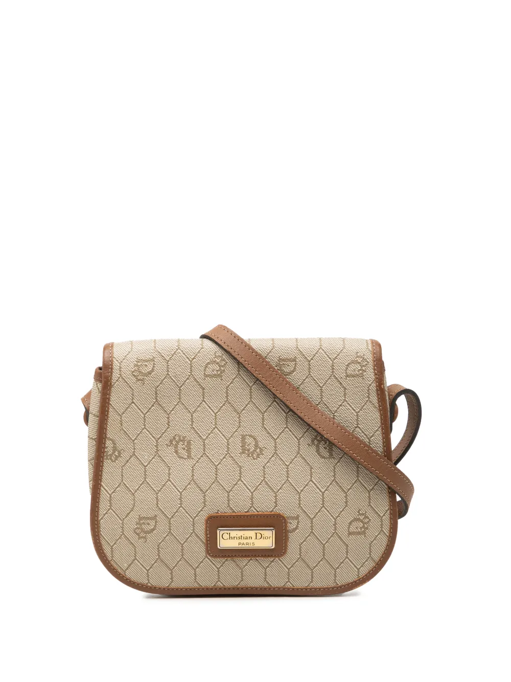 Christian Dior Pre-Owned 20th Century Honeycomb Canvas-Tasche - Nude