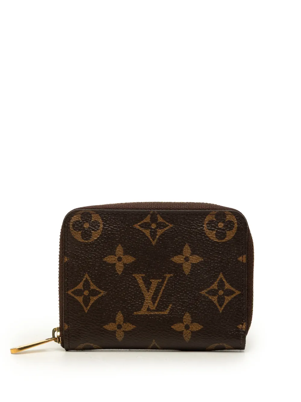 Louis Vuitton Pre-Owned Portamonete con monogramma e zip 2018 - Marrone