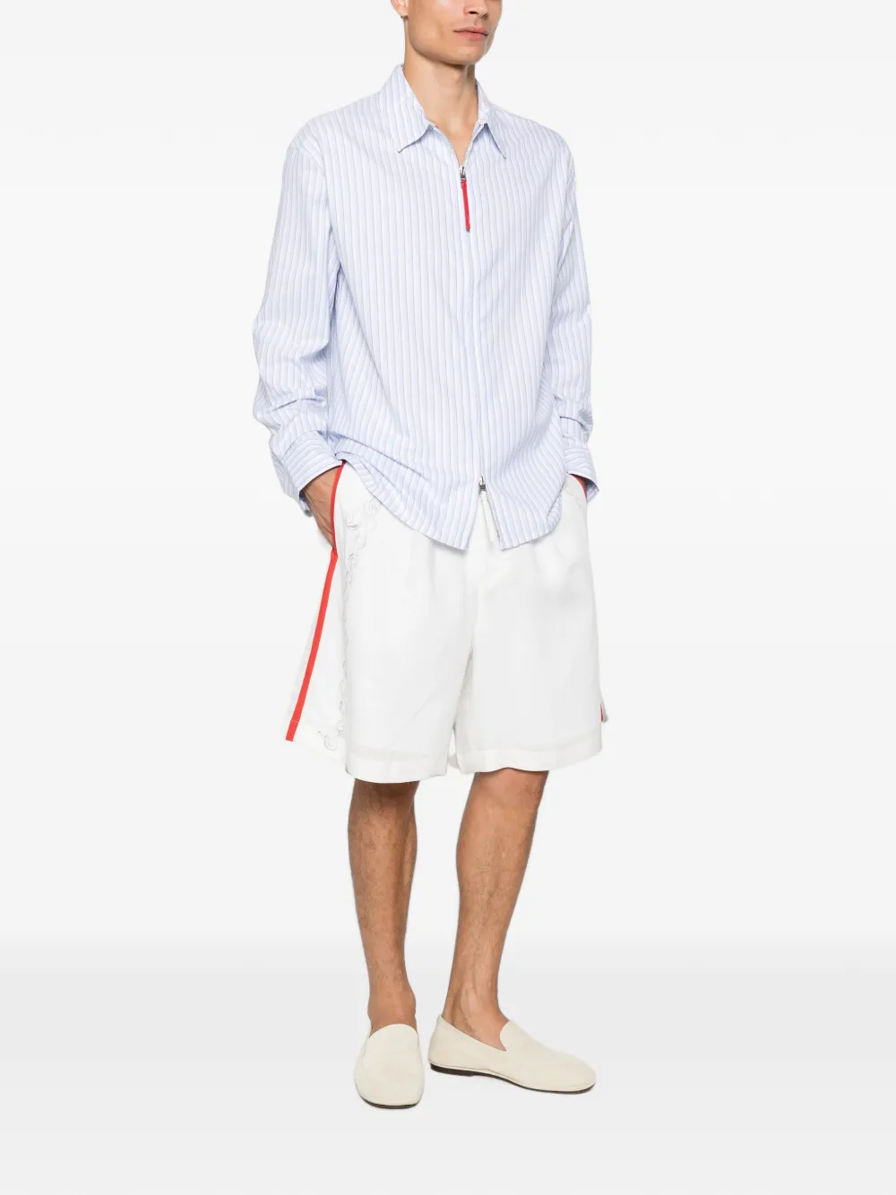 Jacquemus Gestreept overhemd Wit