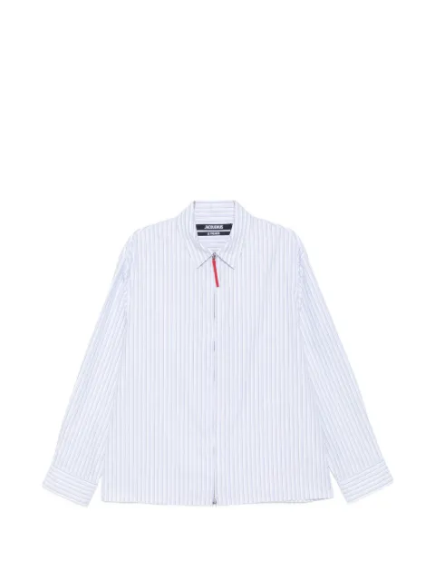 Jacquemus striped zip-up shirt