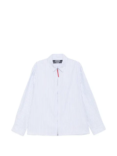 Jacquemus striped zip-up shirt
