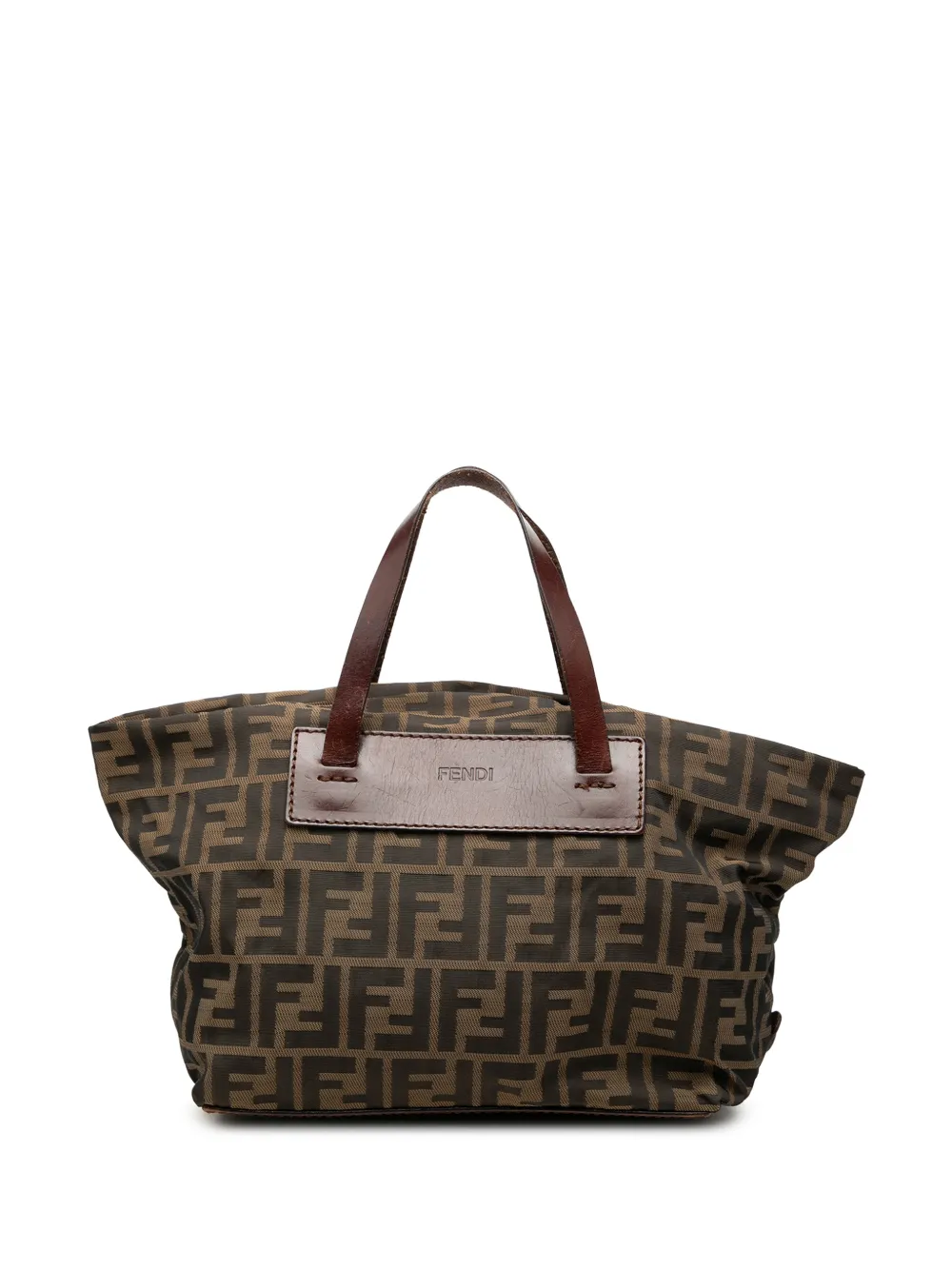 Fendi Pre-Owned Borsa a mano in tela con motivo Zucca XX secolo - Marrone