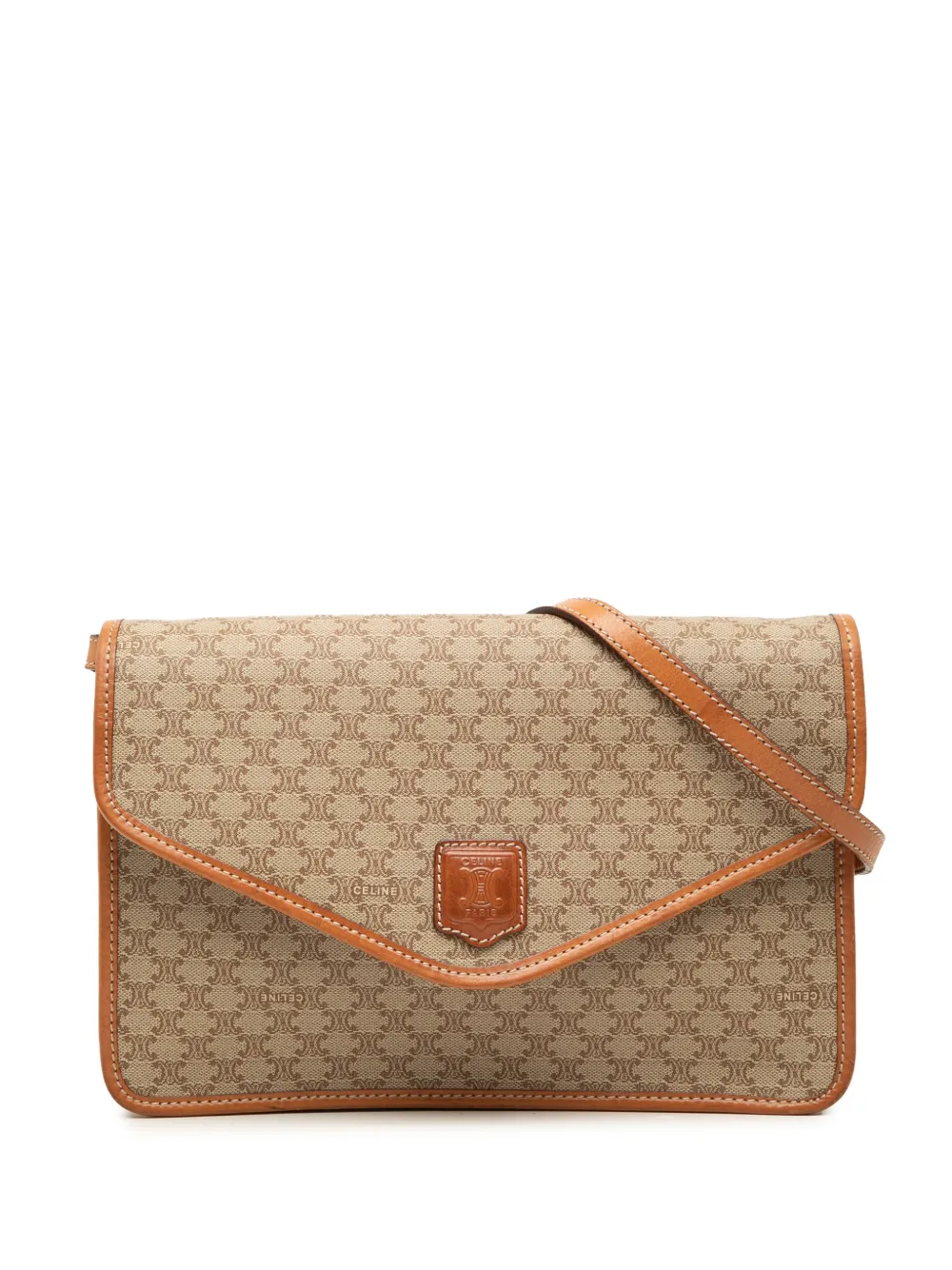 Celine Pre-Owned 2008 Macadam Coated Canvas crossbody bag - Toni neutri