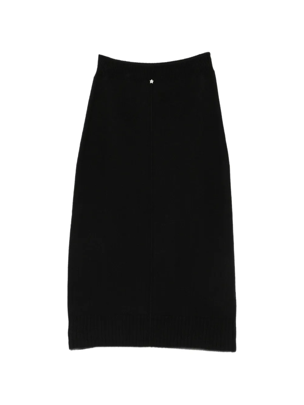 Lorena Antoniazzi Ribgebreide midi-rok met sterpatch Zwart