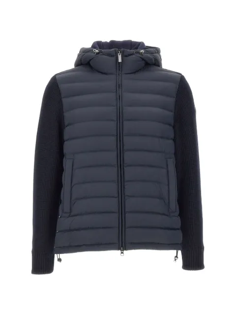 Colmar quilted knit-sleeve hooded jacket