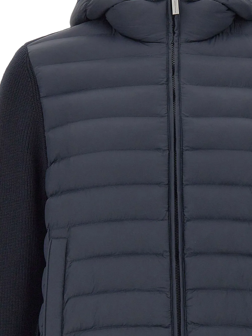 Colmar Gewatteerd jack met capuchon en gebreide mouwen Blauw