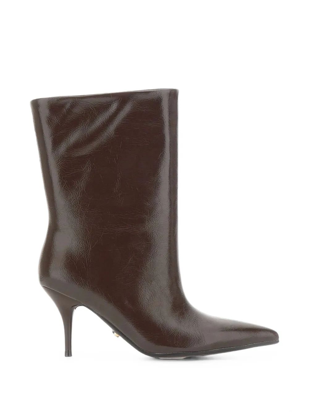 TWENTY FOURHAITCH Unuk crinkled-patent pointed-toe ankle boots