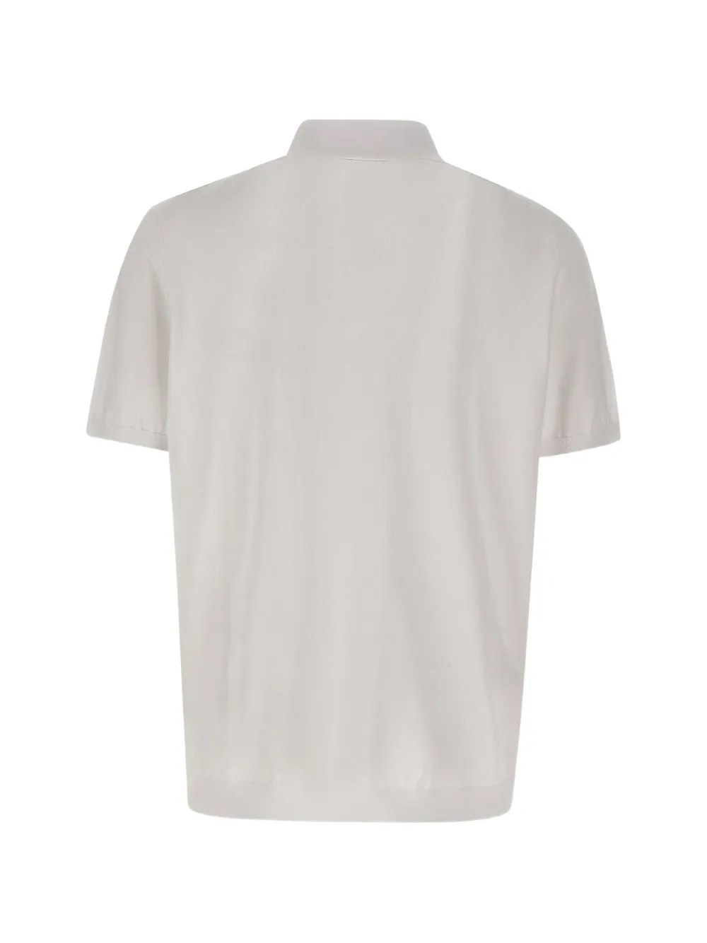 Kangra Poloshirt met geribbelde afwerking Wit