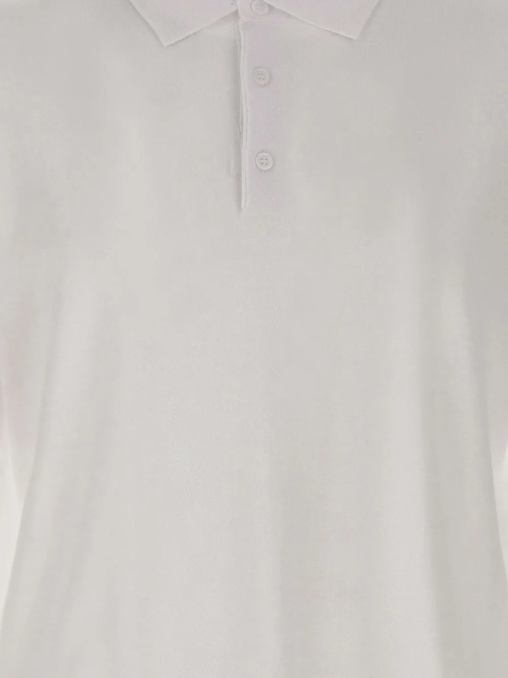 Kangra Poloshirt met geribbelde afwerking Wit