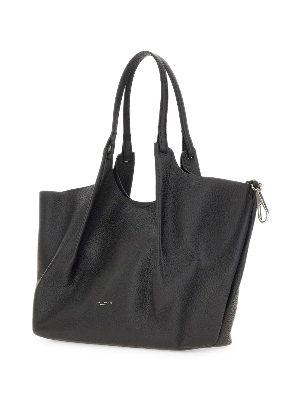 GIANNI CHIARINI Grote Dua leren shopper van bewerkt leer Zwart