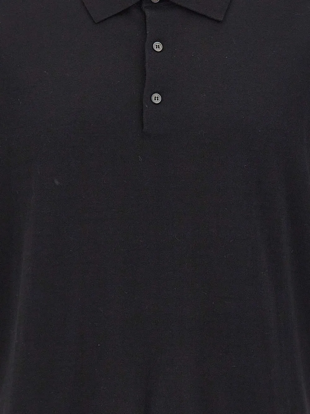 Kangra Poloshirt met geribbelde afwerking Zwart