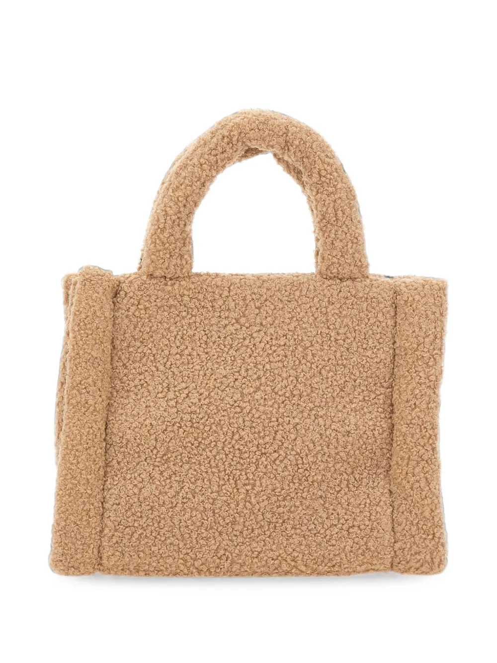 Colmar teddy-effect logo-patch tote bag Beige