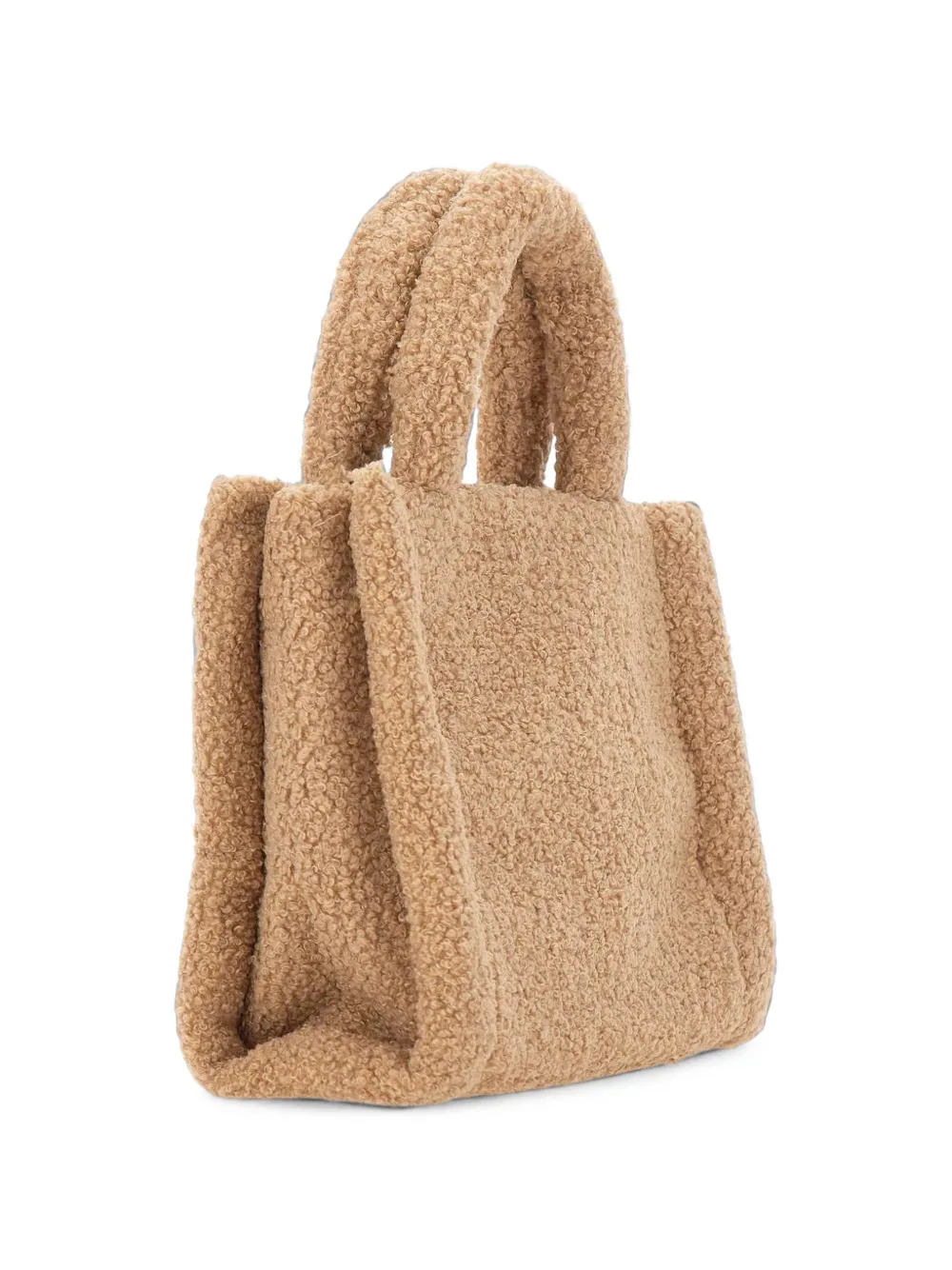 Colmar teddy-effect logo-patch tote bag Beige