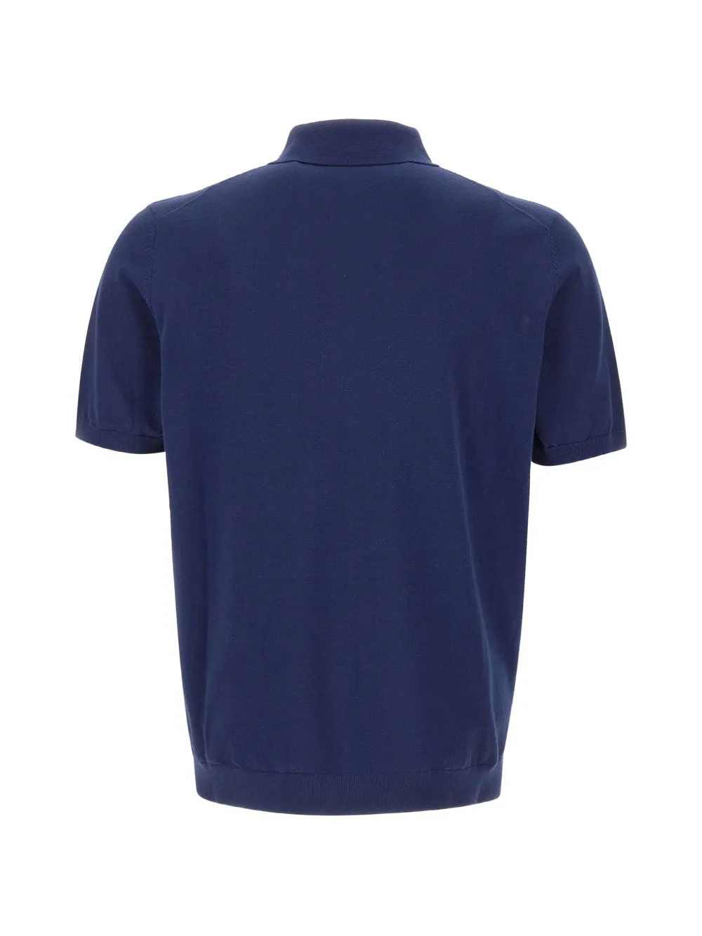 Kangra Poloshirt met geribbelde afwerking Blauw