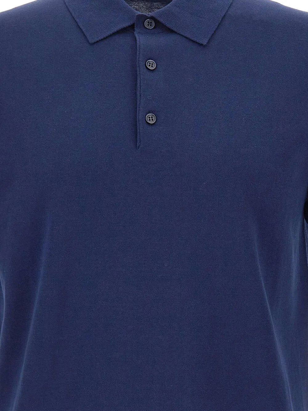 Kangra Poloshirt met geribbelde afwerking Blauw
