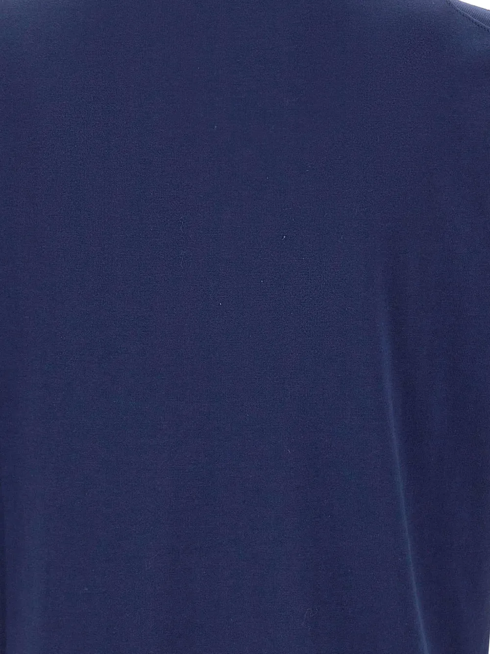 Kangra Poloshirt met geribbelde afwerking Blauw