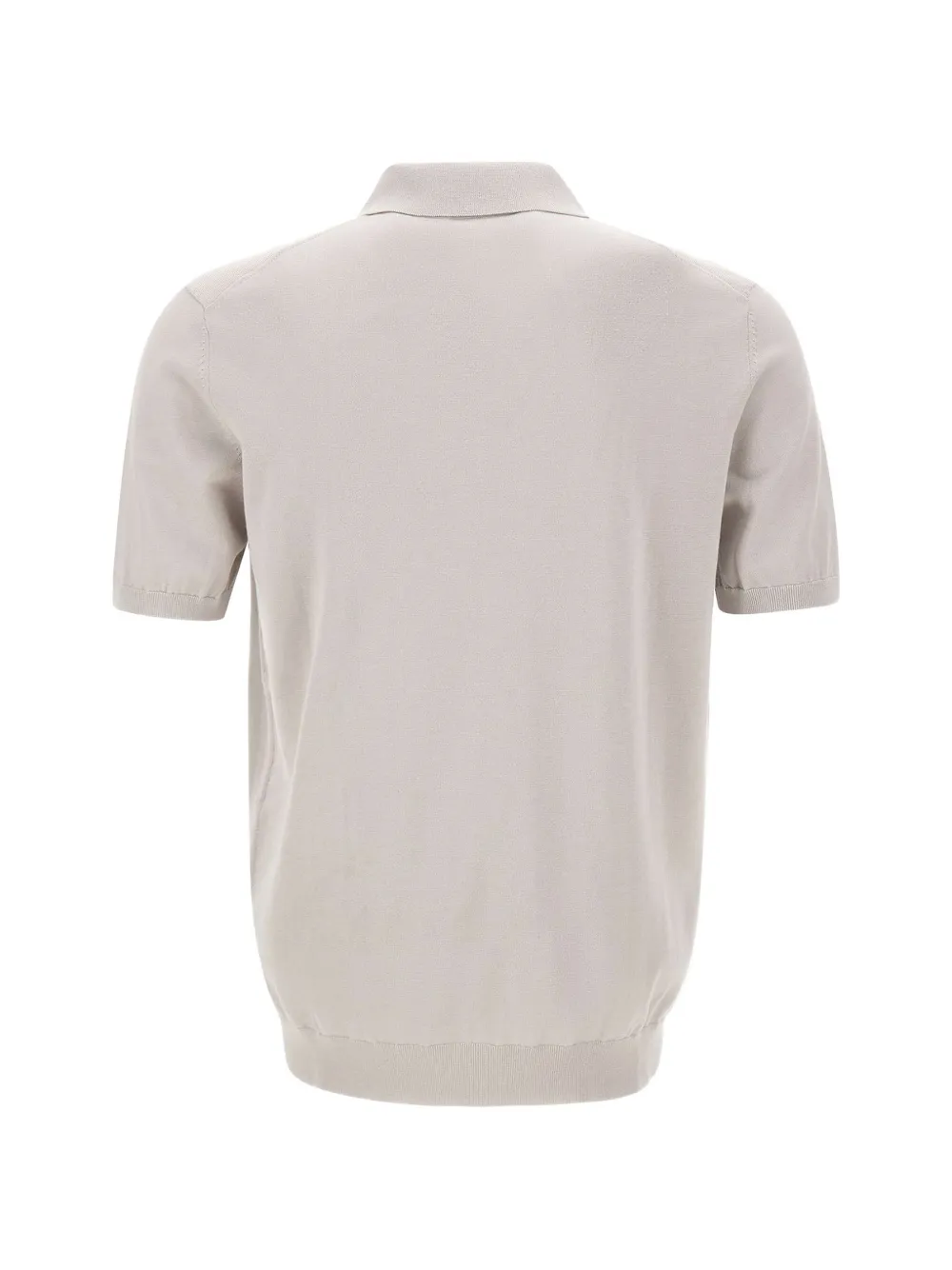Kangra Poloshirt met geribbelde afwerking Beige