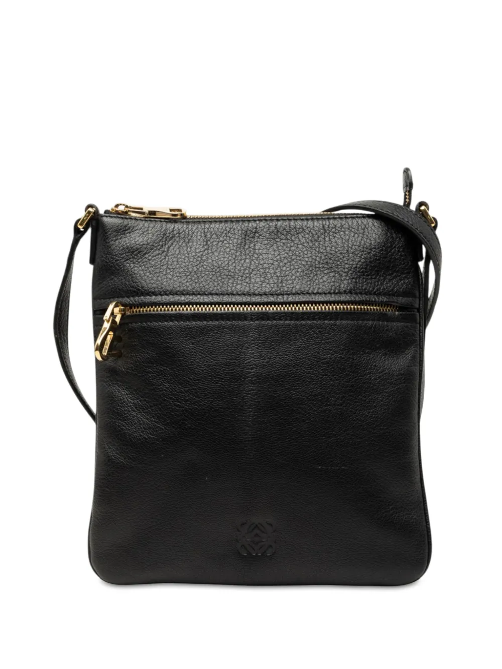 Loewe Pre-Owned 2009 Leather Anagram crossbody bag - Schwarz