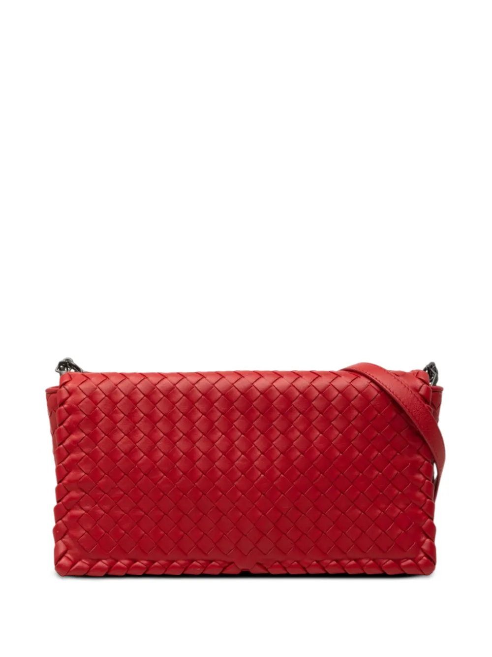 Bottega Veneta Pre-Owned 2010-2012 Nappa Intrecciato Flap crossbody bag - Rosso
